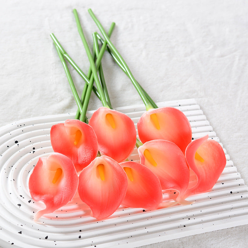 8 tiges de 34cm - Fleurs de calla artificielles - Pour mariage et décoration intérieure