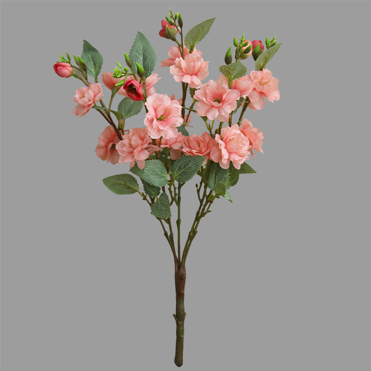 45 cm Fleur artificielle de camélia en soie – Groupe de 5 tiges