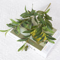 48cm Branche d'olivier artificielle verte - 6 branches avec fruits