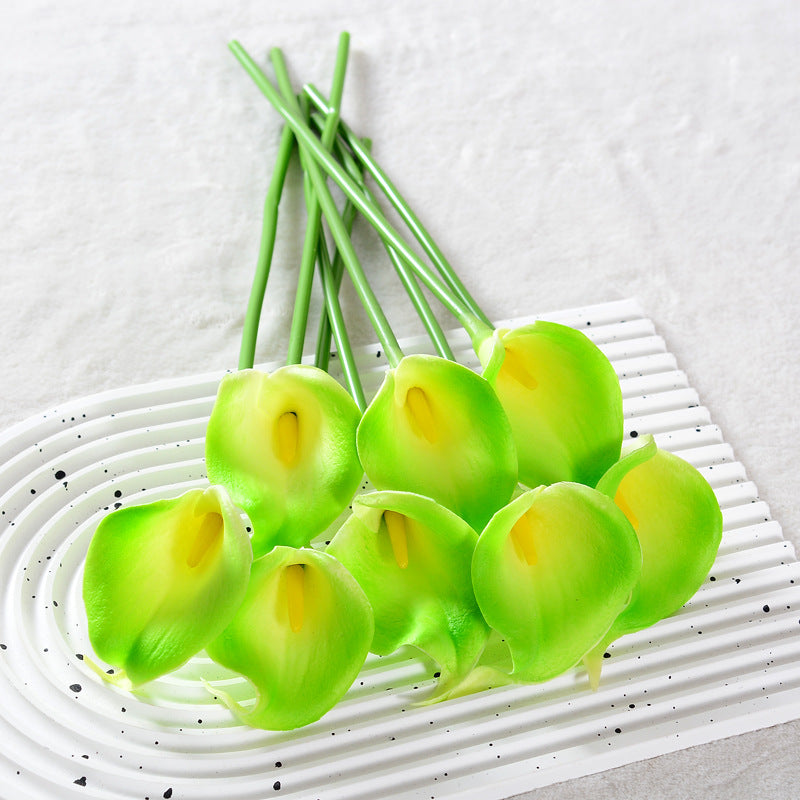 8 tiges de 34cm - Fleurs de calla artificielles - Pour mariage et décoration intérieure