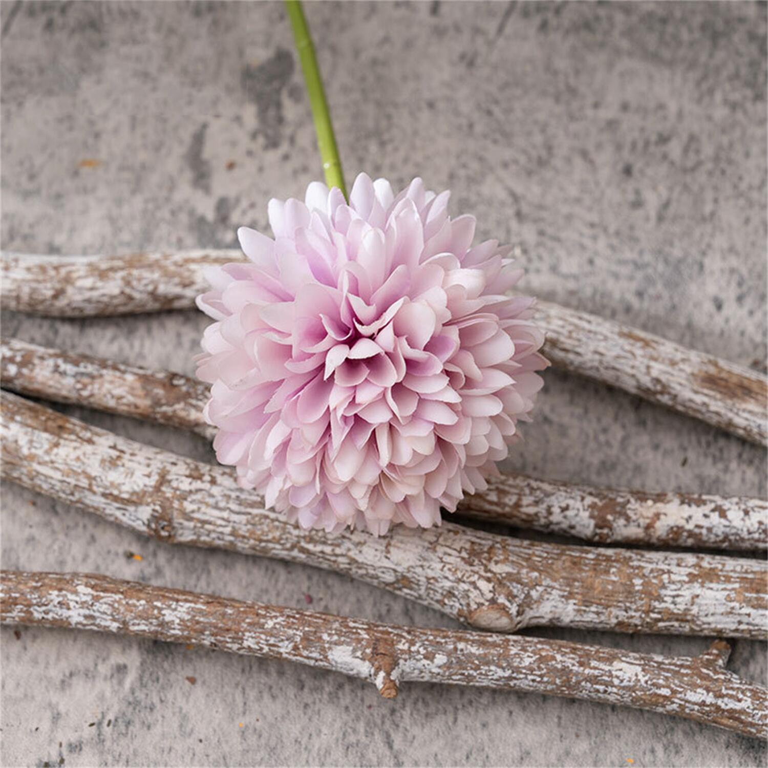 Tige de Chrysanthème Artificiel 30 cm, Fleur d'Automne en Soie Aspect Naturel pour Bouquet, Déco Rétro, Mariage, Toussaint, Vente en Gros