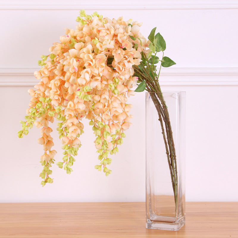 4 Branches de Glycine Artificielle Longue 109 cm – Fleurs Suspendues Haut de Gamme – Ambiance Bohème Chic pour Mariage et Réception – Prix Grossiste