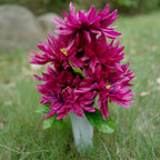 Bouquet de Chrysanthèmes Artificiels avec Vase, 41cm, Fleurs de Cimetière Élégantes, Décoration Bohème & Mariage, Vente en Gros