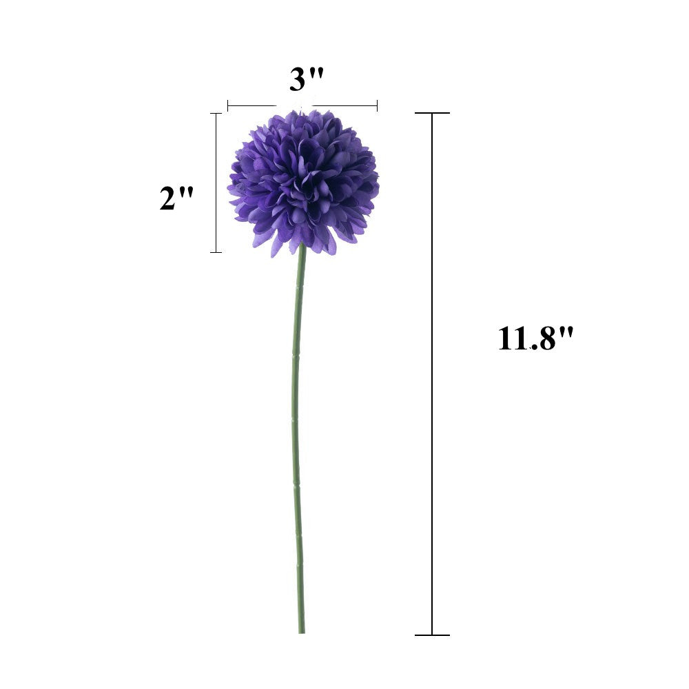 Tige de Chrysanthème Artificiel 30 cm, Fleur d'Automne en Soie Aspect Naturel pour Bouquet, Déco Rétro, Mariage, Toussaint, Vente en Gros