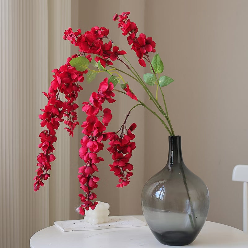 4 Branches de Glycine Artificielle Longue 109 cm – Fleurs Suspendues Haut de Gamme – Ambiance Bohème Chic pour Mariage et Réception – Prix Grossiste
