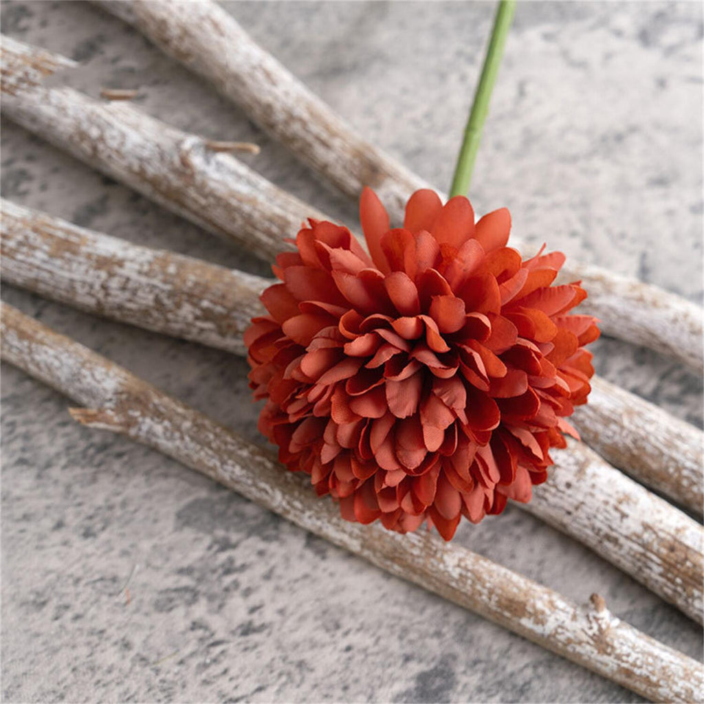Tige de Chrysanthème Artificiel 30 cm, Fleur d'Automne en Soie Aspect Naturel pour Bouquet, Déco Rétro, Mariage, Toussaint, Vente en Gros