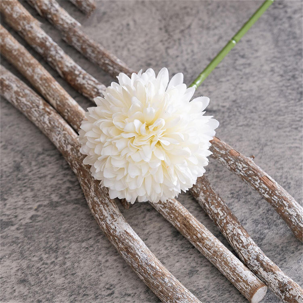 Tige de Chrysanthème Artificiel 30 cm, Fleur d'Automne en Soie Aspect Naturel pour Bouquet, Déco Rétro, Mariage, Toussaint, Vente en Gros