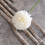 Tige de Chrysanthème Artificiel 30 cm, Fleur d'Automne en Soie Aspect Naturel pour Bouquet, Déco Rétro, Mariage, Toussaint, Vente en Gros