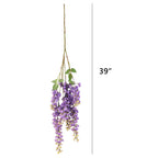 4 Branches de Glycine Artificielle Longue 109 cm – Fleurs Suspendues Haut de Gamme – Ambiance Bohème Chic pour Mariage et Réception – Prix Grossiste