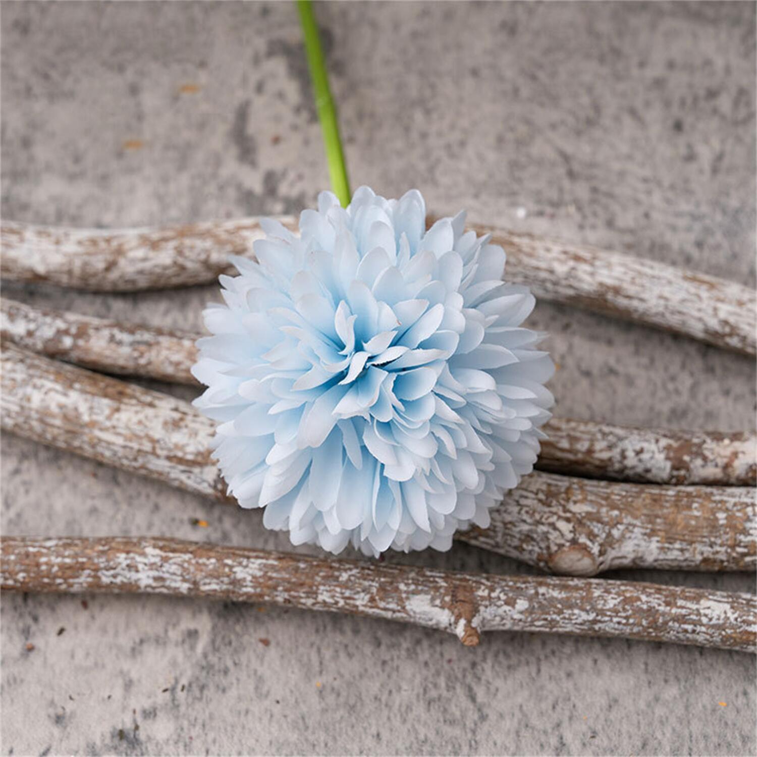 Tige de Chrysanthème Artificiel 30 cm, Fleur d'Automne en Soie Aspect Naturel pour Bouquet, Déco Rétro, Mariage, Toussaint, Vente en Gros