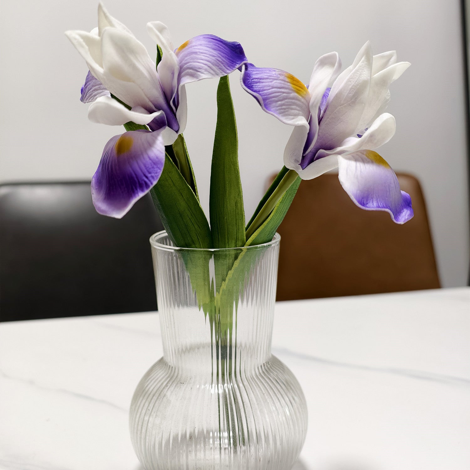 33 cm 2 Tiges d'iris artificielles pour la décoration de mariage à domicile