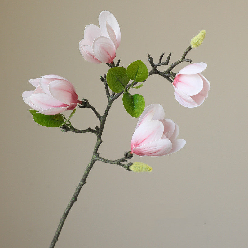 67cm Bourgeons de magnolia artificiels Real Touch Tige