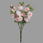 45 cm Fleur artificielle de camélia en soie – Groupe de 5 tiges