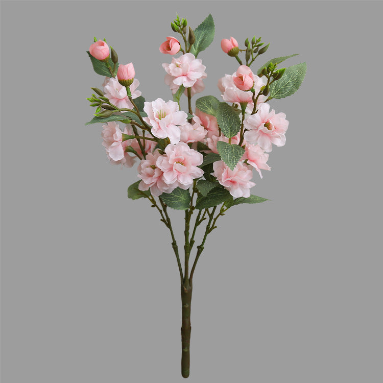 45 cm Fleur artificielle de camélia en soie – Groupe de 5 tiges