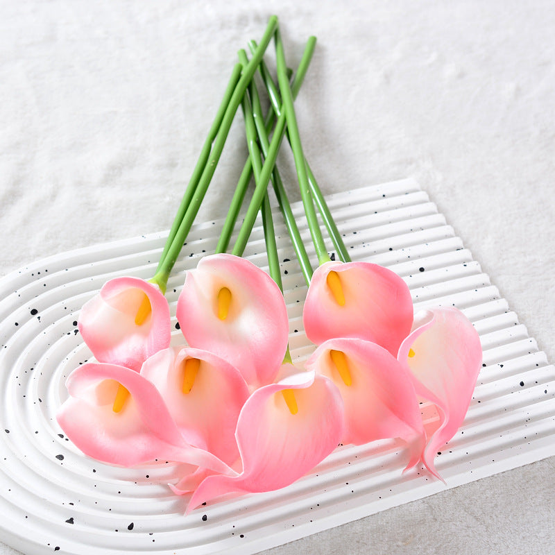 8 tiges de 34cm - Fleurs de calla artificielles - Pour mariage et décoration intérieure