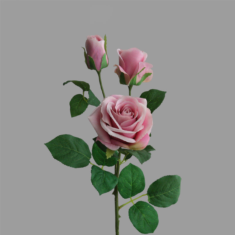 55 cm Fleur artificielle Rose Alice à 3 têtes Pour décoration intérieure, bouquets de mariage et centres de table
