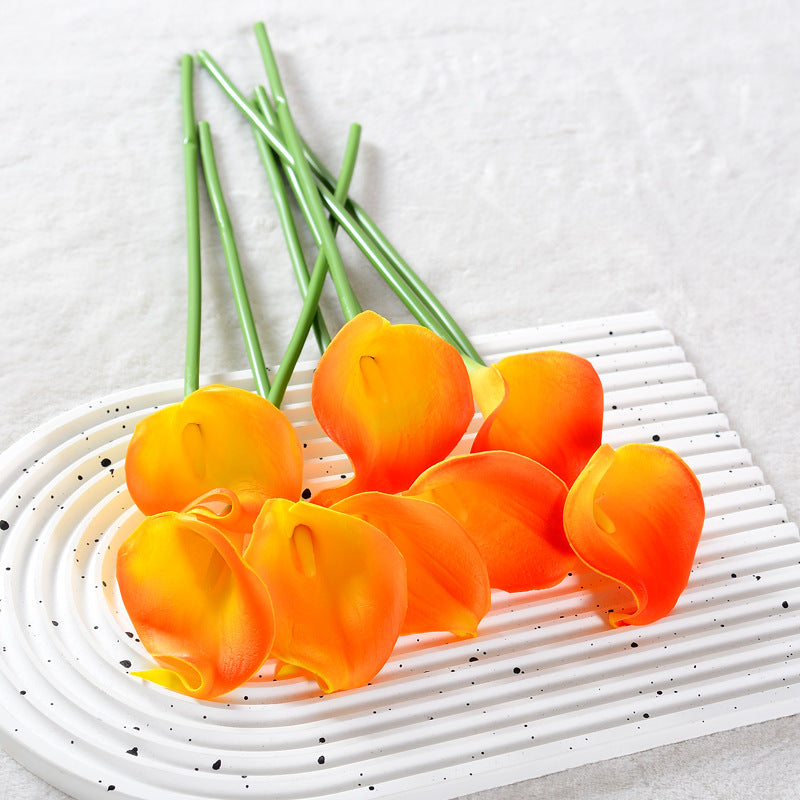 8 tiges de 34cm - Fleurs de calla artificielles - Pour mariage et décoration intérieure