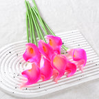 8 tiges de 34cm - Fleurs de calla artificielles - Pour mariage et décoration intérieure