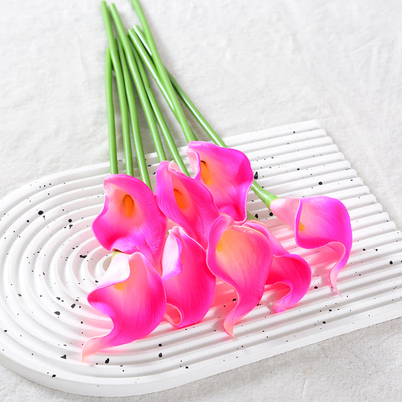 8 tiges de 34cm - Fleurs de calla artificielles - Pour mariage et décoration intérieure