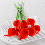 8 tiges de 34cm - Fleurs de calla artificielles - Pour mariage et décoration intérieure