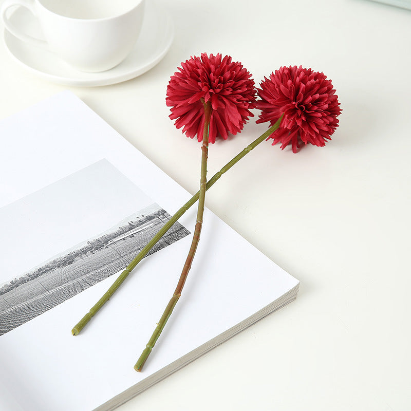 Chrysanthème Artificiel 28 cm, Tige de Fleur en Soie au Rendu Réaliste, Style Rétro Champêtre, pour Bouquet, Décoration Mariage, Intérieur Maison