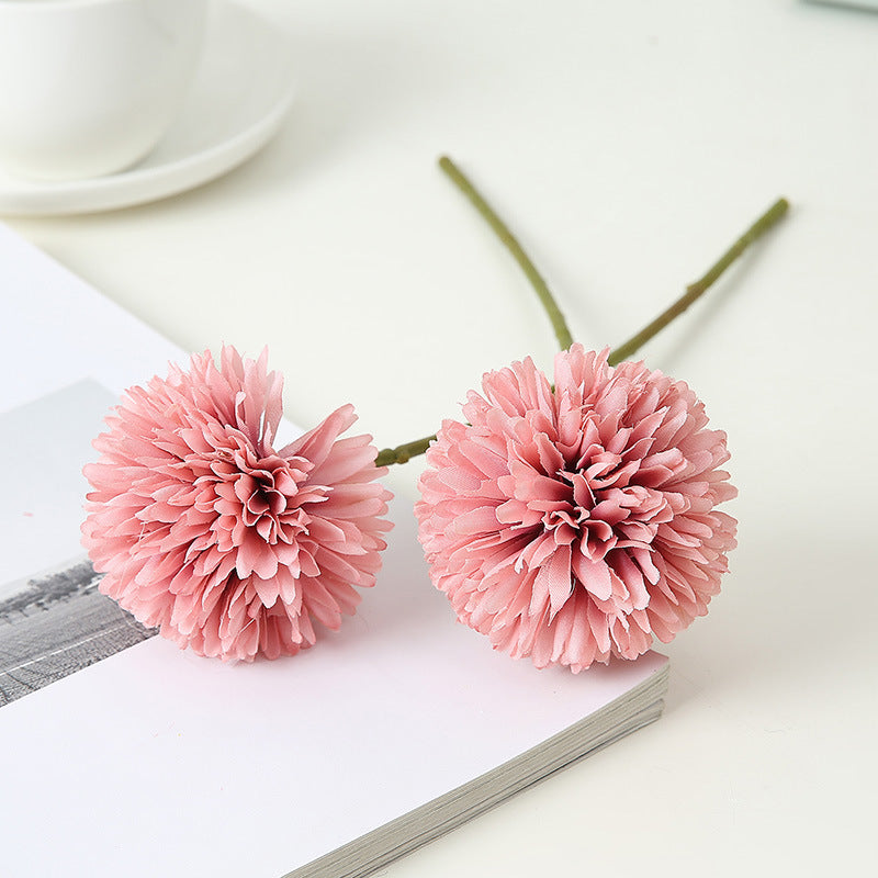 Chrysanthème Artificiel 28 cm, Tige de Fleur en Soie au Rendu Réaliste, Style Rétro Champêtre, pour Bouquet, Décoration Mariage, Intérieur Maison
