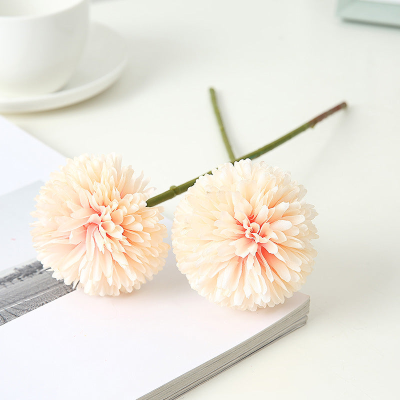 Chrysanthème Artificiel 28 cm, Tige de Fleur en Soie au Rendu Réaliste, Style Rétro Champêtre, pour Bouquet, Décoration Mariage, Intérieur Maison