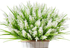 24 Arbustes de Plantes et Fleurs Artificielles pour Extérieur – Fausses Fleurs de Lavande avec Herbe de Singe, Plantes Fausses en Plastique Résistantes aux UV