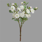 45 cm Fleur artificielle de camélia en soie – Groupe de 5 tiges