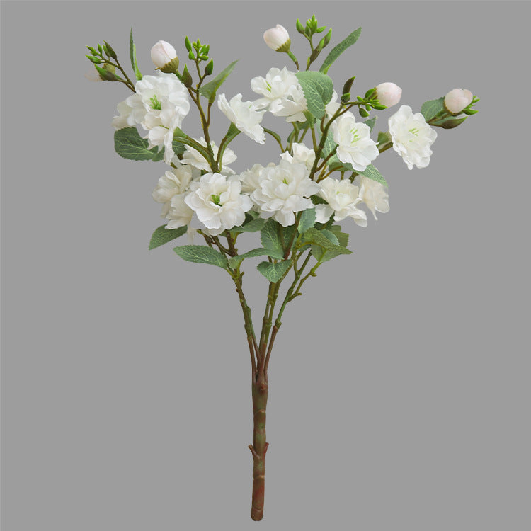 45 cm Fleur artificielle de camélia en soie – Groupe de 5 tiges