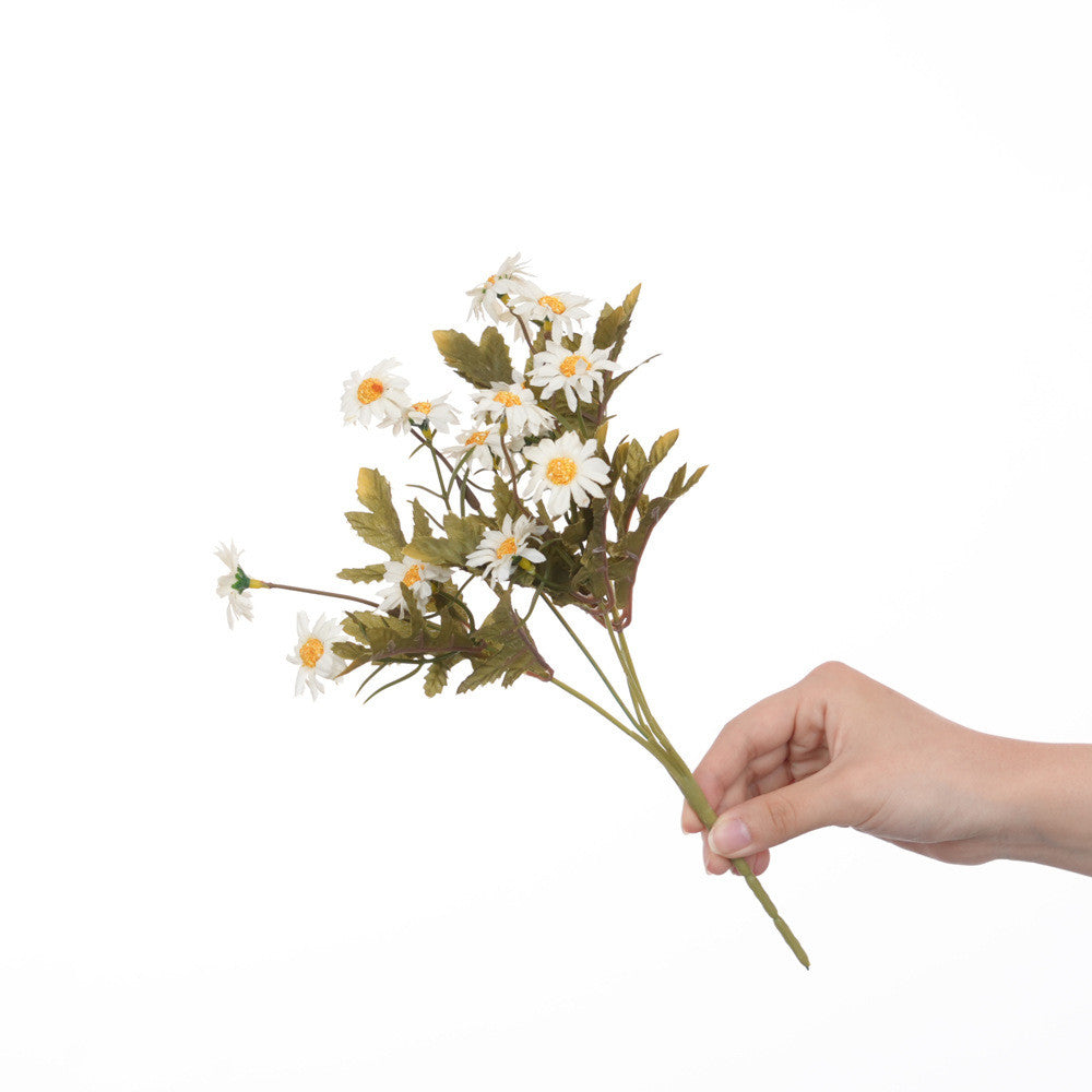 Petit bouquet de chrysanthèmes artificielles 30cm - Réaliste et élégant - Idéal pour décoration automne-hiver