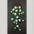 Rose artificielle murale pendante 90 cm avec support en rotin – Décoration intérieure et jardin