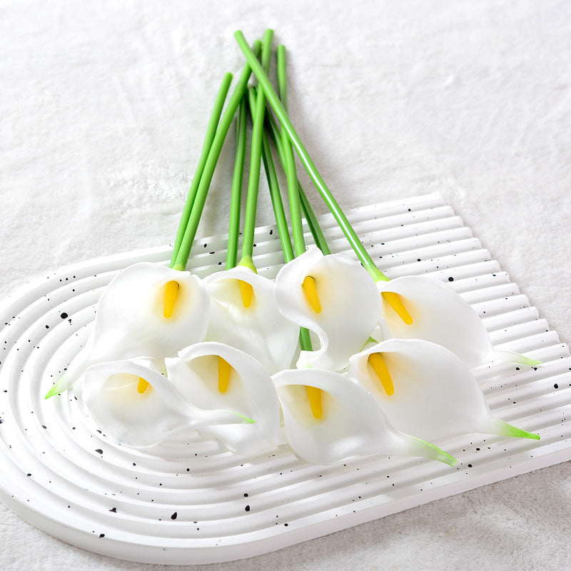 8 tiges de 34cm - Fleurs de calla artificielles - Pour mariage et décoration intérieure
