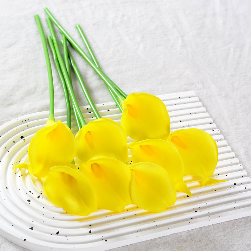 8 tiges de 34cm - Fleurs de calla artificielles - Pour mariage et décoration intérieure