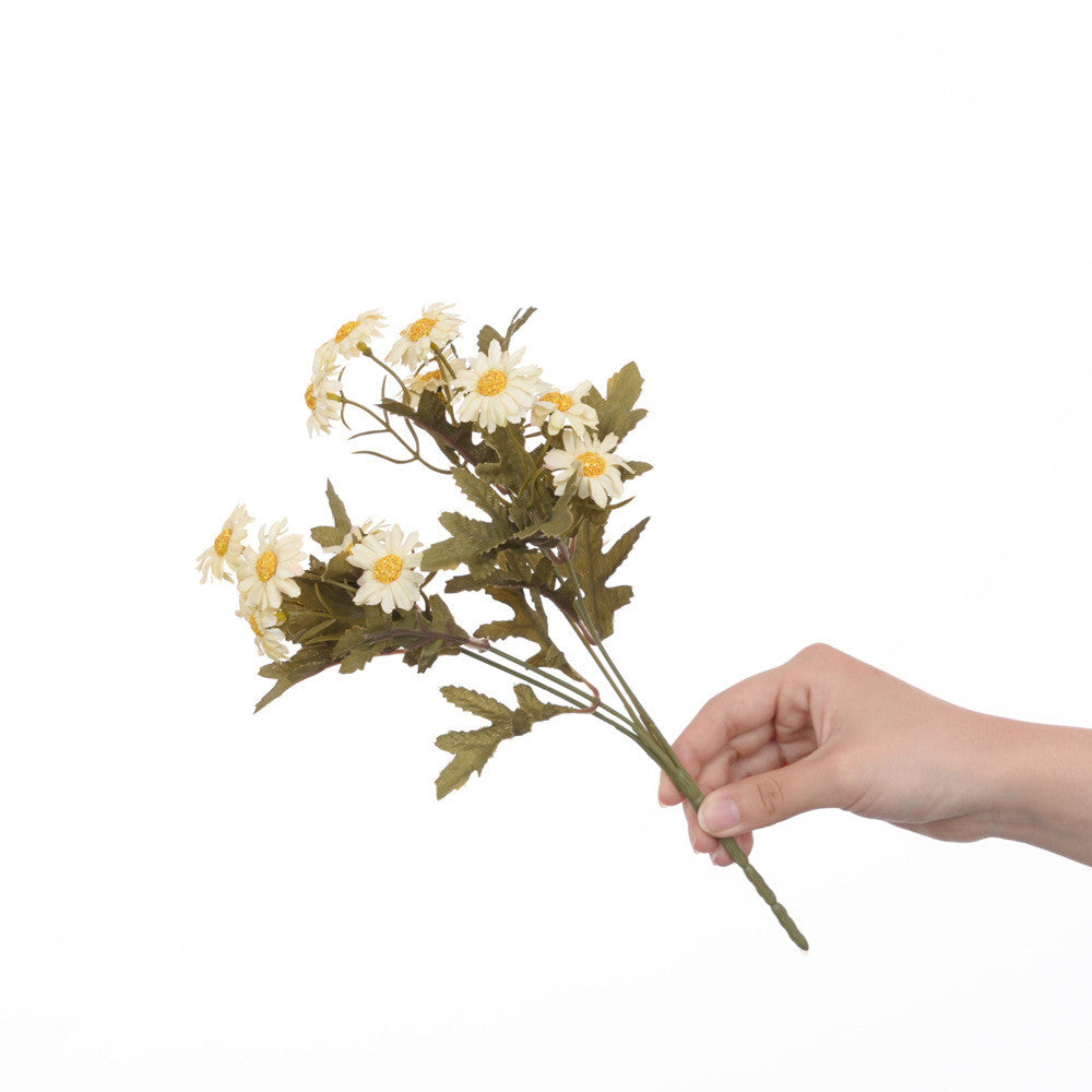 Petit bouquet de chrysanthèmes artificielles 30cm - Réaliste et élégant - Idéal pour décoration automne-hiver