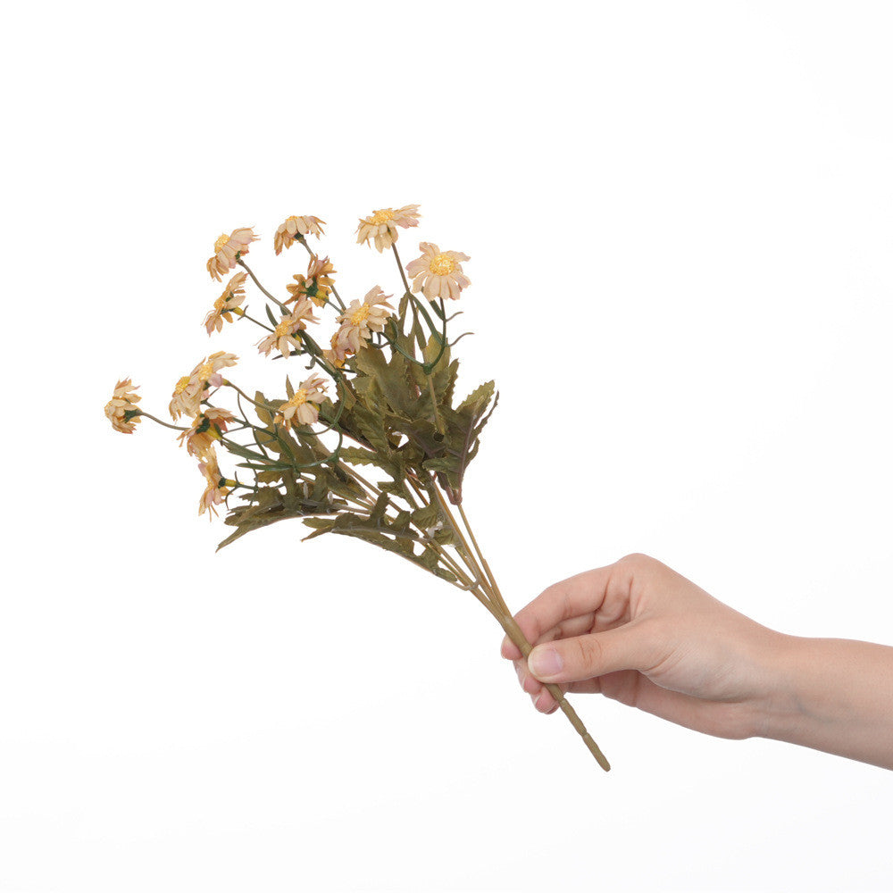 Petit bouquet de chrysanthèmes artificielles 30cm - Réaliste et élégant - Idéal pour décoration automne-hiver